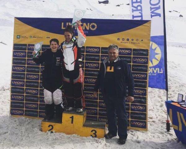 martina invernizzi motoslitta podio livigno